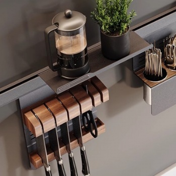 Kitchen wall doubel Spice shelf