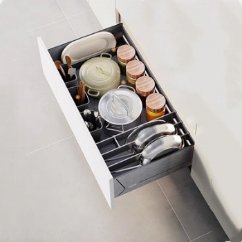 High end cookware pullout basket