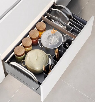 High end cookware pullout basket