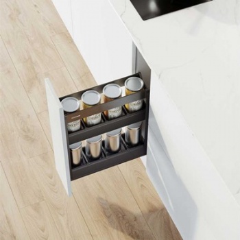 2 tiers narrow pullout basket