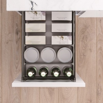 2 tiers narrow pullout basket