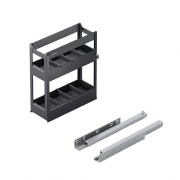 2 tiers narrow pullout basket