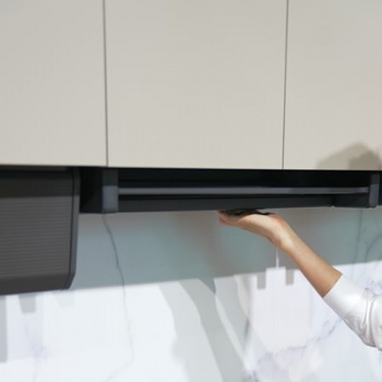 Pull down folding shelf