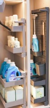 pull-Out Utility Organizer with Pegboard