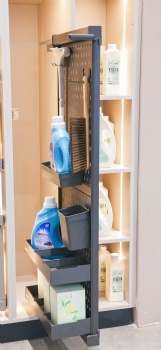 pull-Out Utility Organizer with Pegboard