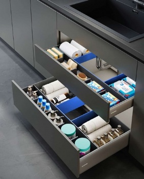 U shape under sink pullout basket