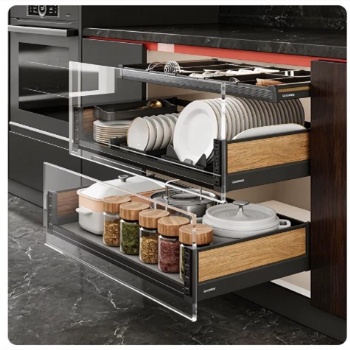 Pullout tableware baskets